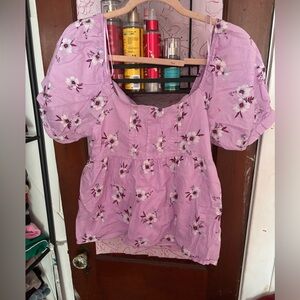 Purple floral top